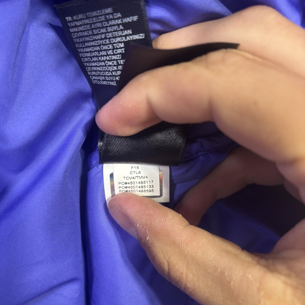 The North Face Jacket Womens Medium Blue Hooded Quilted Puffer Full Zip Warm - Picture 7 of 10